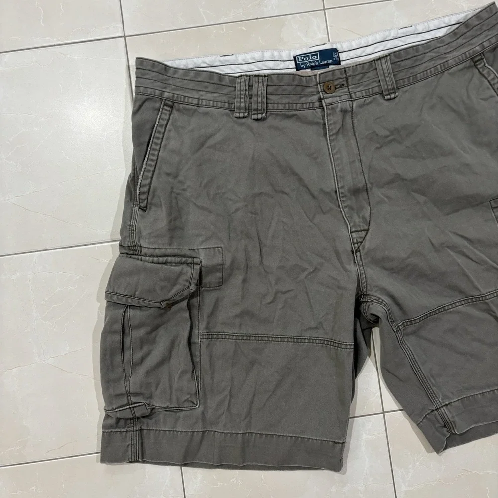 Vintage Polo Ralph Lauren Cargo Shorts Men's 42 Gray Baggy Military Y2K 90s